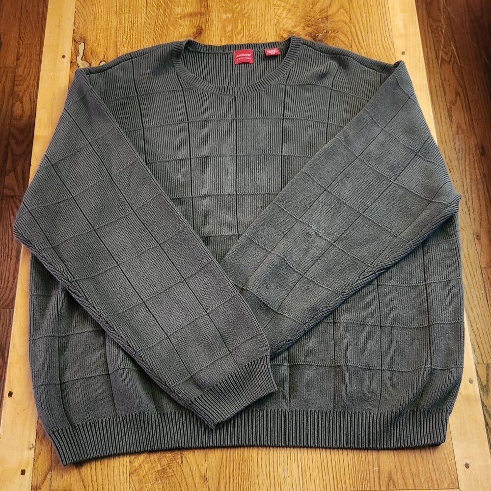 Heavy 100% Cotton Dark Green Sweater